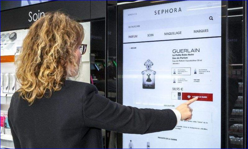 Point de vente digital de Sephora crédit photo Sephora 2015