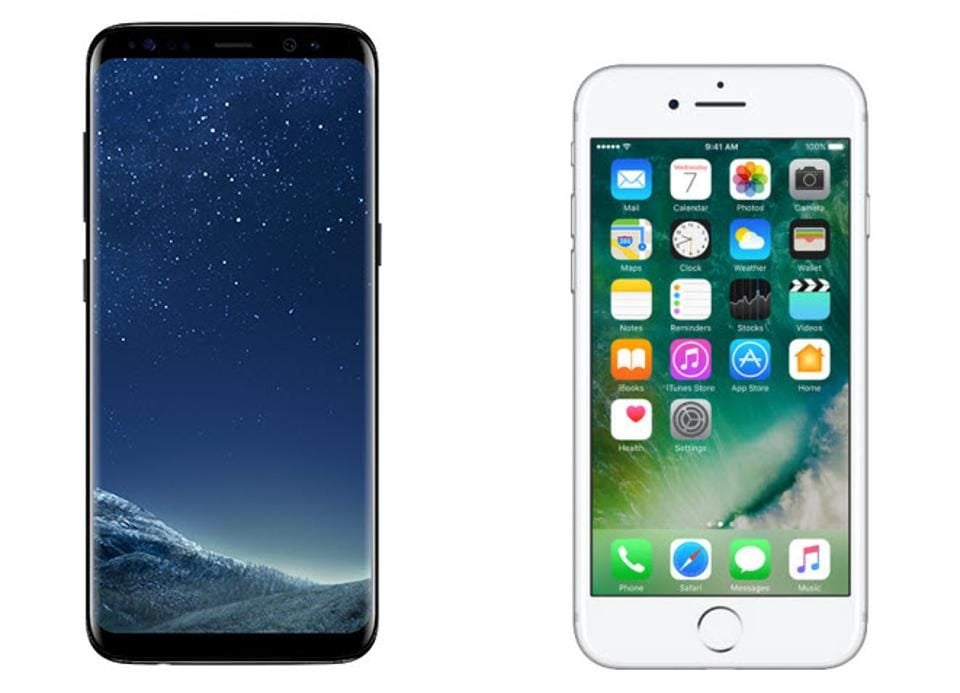 galaxy s8 iphone 7