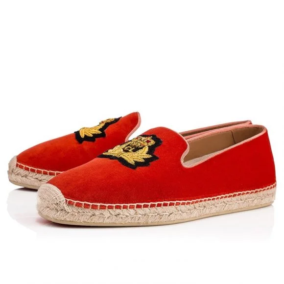 Christian Louboutin : Le Symbole De La Semelle Rouge 6 nanou orlato velours coton