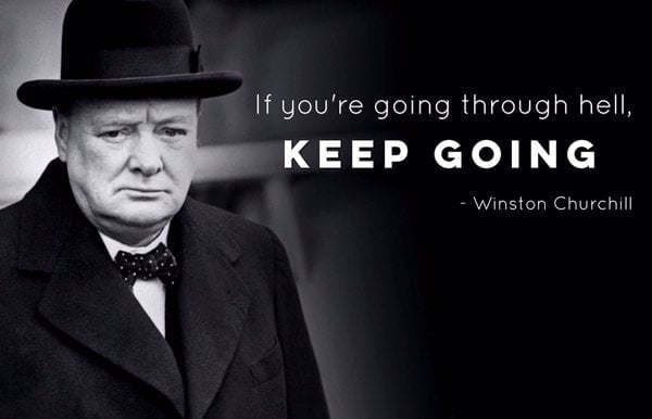 churchill keep going