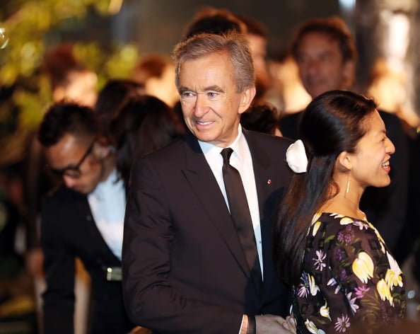 Photo : Bernard Arnault, PDG de LVMH, sa fille Delphine Arnault