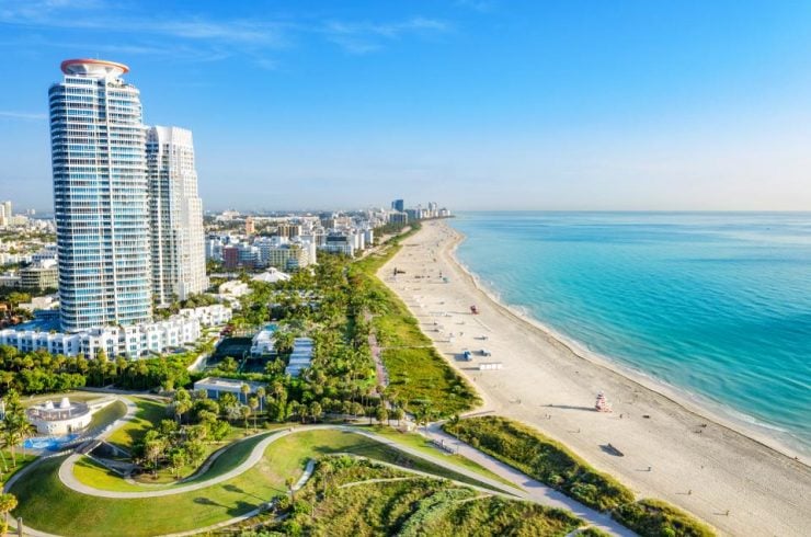 Vue de Miami, élue meilleure ville où vivre aux États-Unis