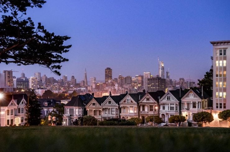 Maisons victoriennes à San Francisco, pire ville où vivre aux États-Unis