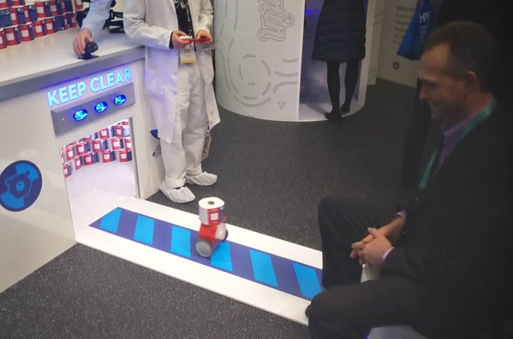 RollBot: Roll of Toilet paper distributed by Robot