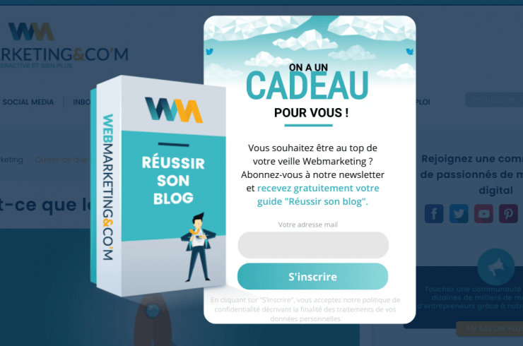 cadeau inscription newsletter blog webmarketing