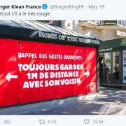 burger king communication restaurants drive livraison burgers reseaux sociaux instagram facebook twitter confinement covid 19 communication promotion mesures street marketing reouverture tweet