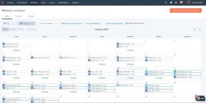 planning dans le crm hubspot disagri