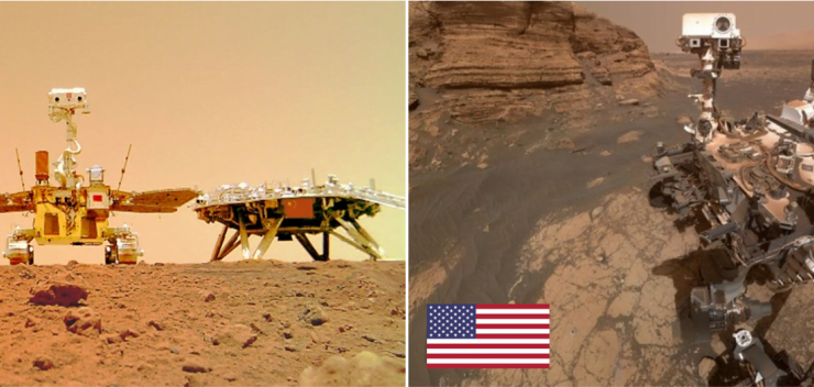 Rovers martiens - Chine et USA se battent à coups de selfies 