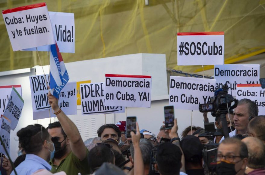 Manifestation à Cuba