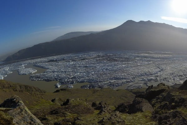 Photo du glacier Heinabergsjokull en Islande.