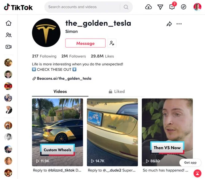 compte tiktok thegoldentesla simon cellard