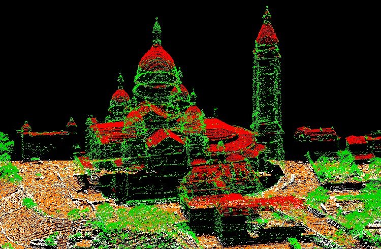 Visualisation Lidar de la Basilique Sacré-Coeur à Paris.