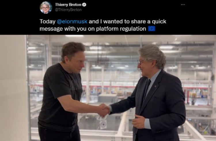 Elon Musk et Thierry Breton