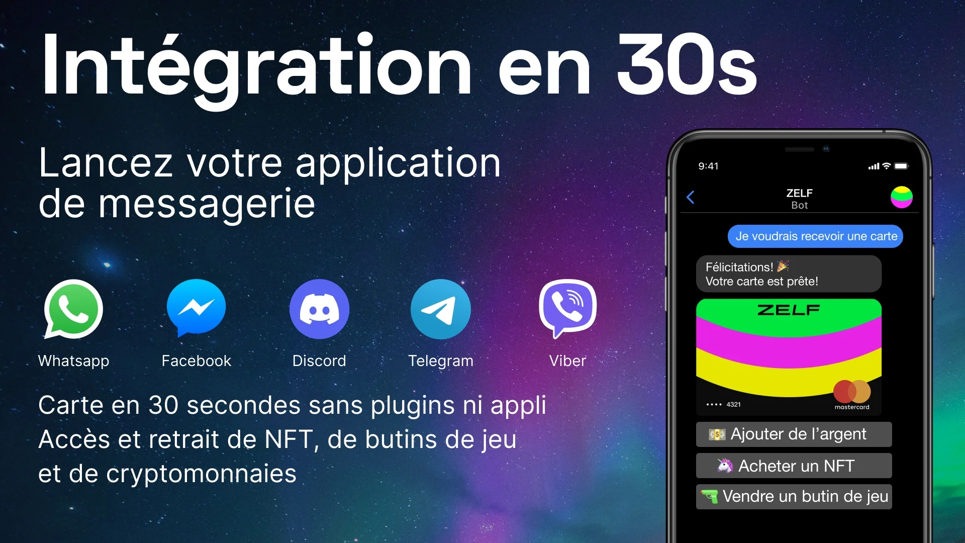 Zelf, la néo-banque qui révolutionne l'achat de NFT 3 Intégration en 30 secondes