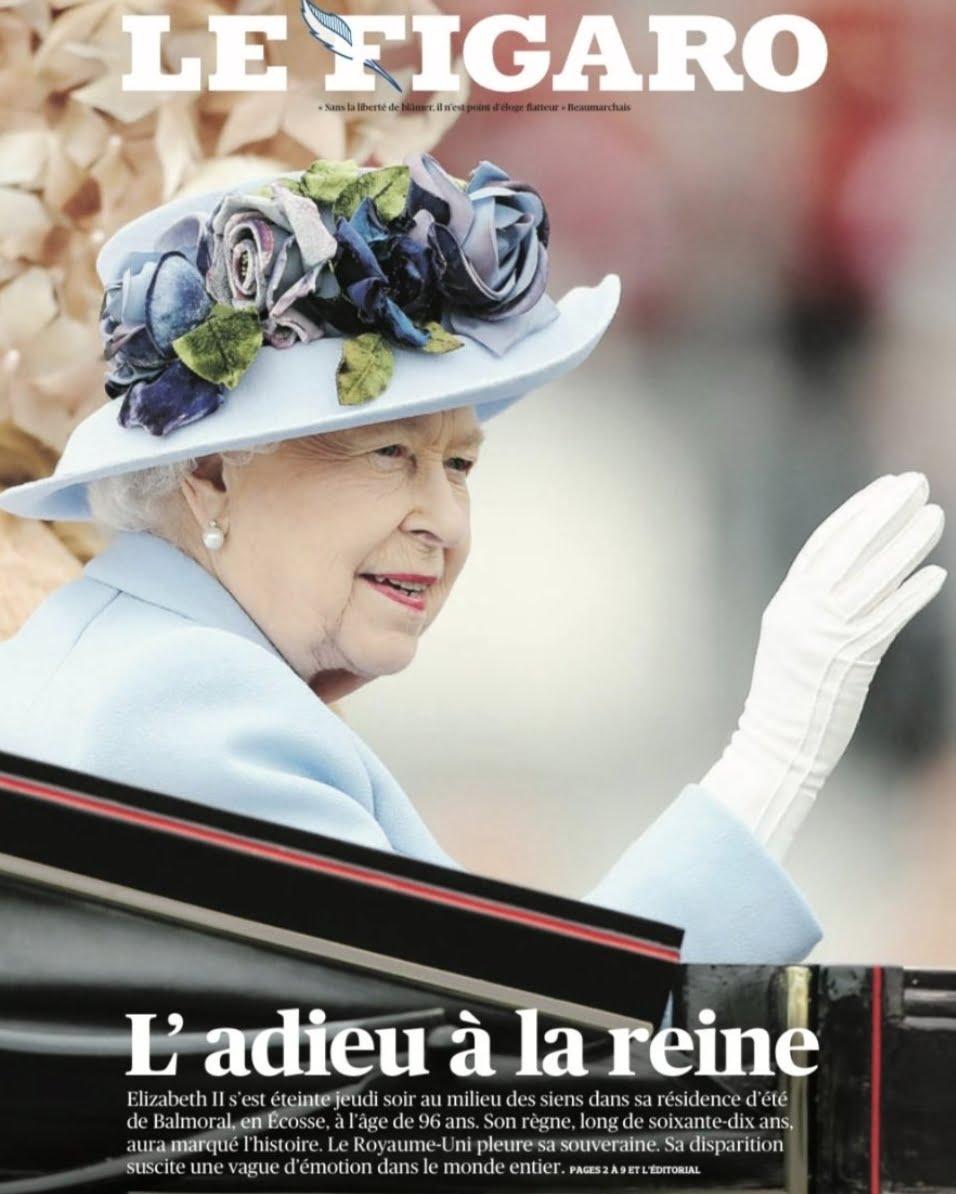 Le Figaro reine d'Angleterre titre