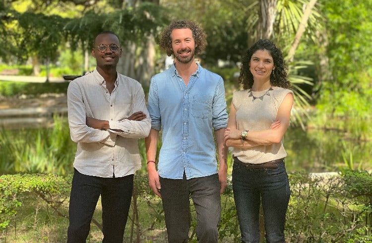 De gauche à droite : Anil Maguru, Director and Founding Member - Romain Diaz, CEO and Founder - Patricia Silva, Venture Builder and Founding Member.