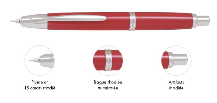 Stylo-plume Pilot CAPLESS CORAL RED - édition limitée 2022