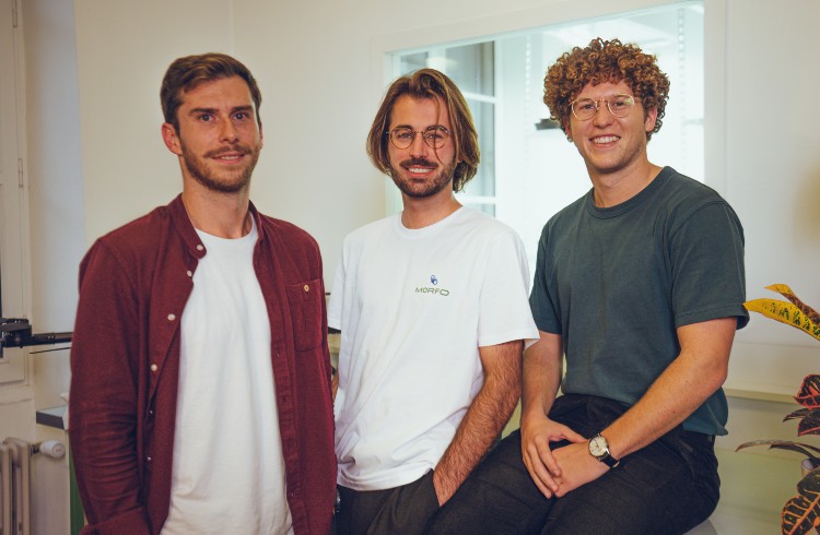 Hugo Asselin, Adrien Pages et Pascal Asselin, cofondateurs de Morfo.