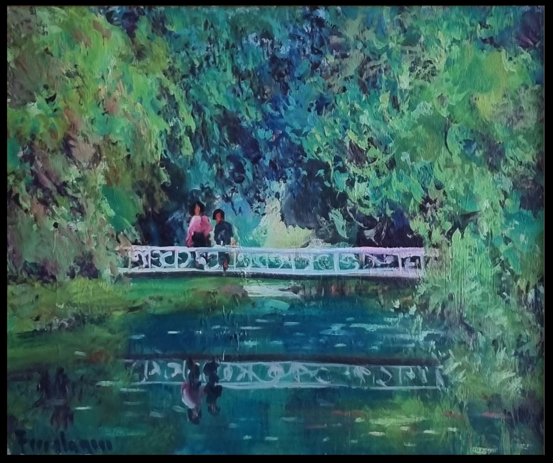 Georges Ferro-Lagrée - La passerelle à Sorel-Moussel, 1988