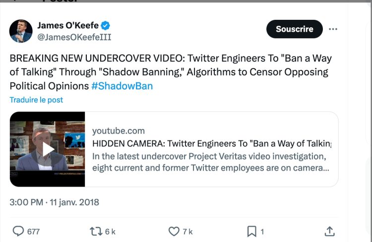 Tweet James O’Keefe