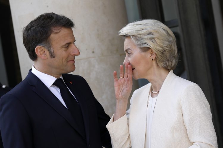 Le président français Emmanuel Macron accueille la coalition du Sommet consentant à l'appui de l'Ukraine / Photo by Antoine Gyori - Corbis/Corbis via Getty Images