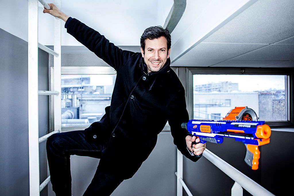Romain de Waubert de Genlis, fondateur, PDG, Amplitude Studios pose lors d'une séance photo le 31 mars 2016 à Paris, France. (Photo de Stephane Grangier / Corbis via Getty Images)