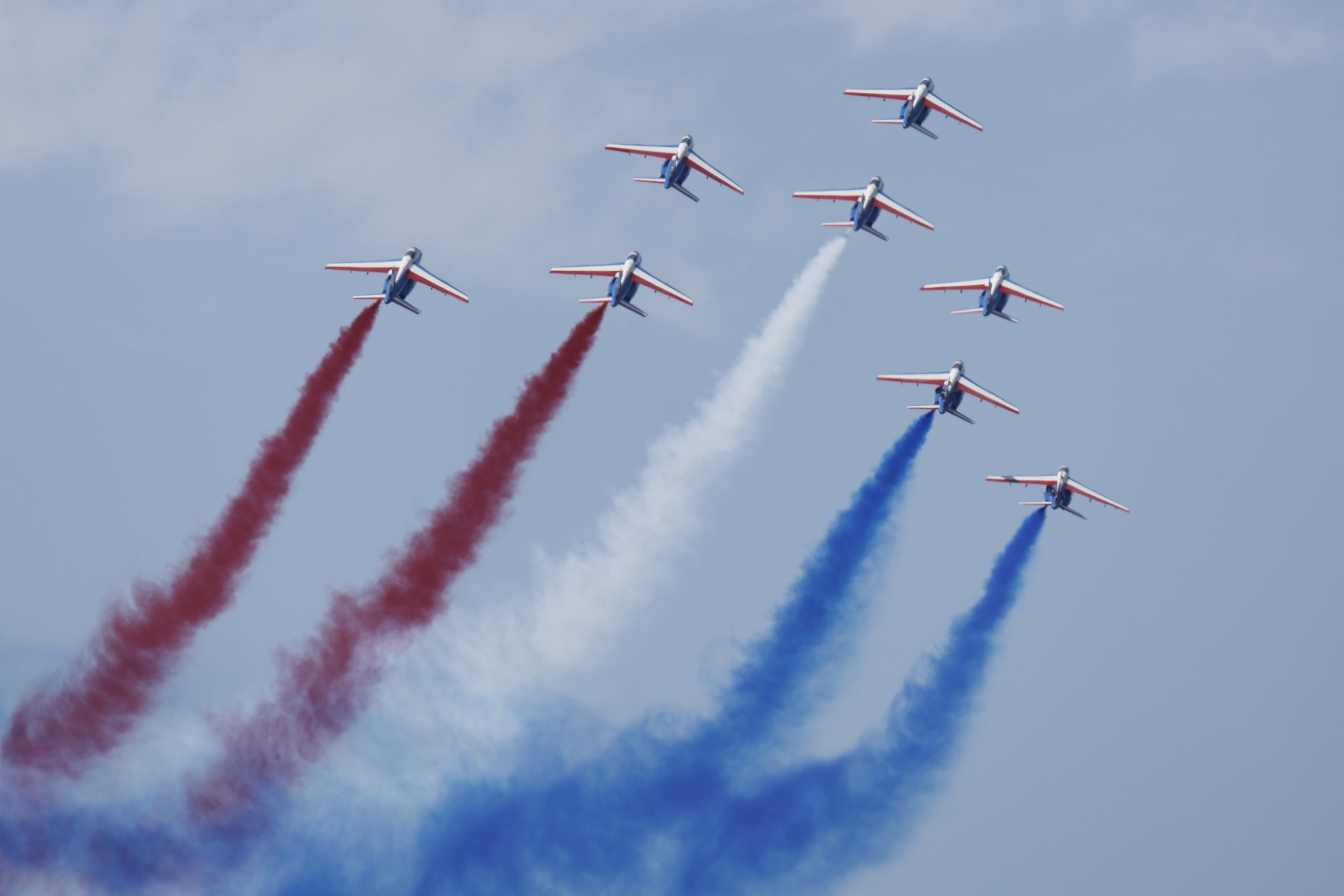 Patrouille de France fumigènes vendredi 20 juin / © Rémy Michelin