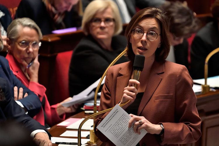 Amélie de Montchalin, ministre chargée des Comptes publics, pendant les questions au gouvernement, à l'Assemblée nationale, le 21 janvier 2025, à Paris