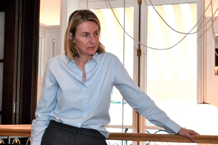 La Ministre chargée du Travail et de l'Emploi Panosyan-Bouvet lors d'un rendez-vous de l'AJIS, le 3 avril 2025, à Paris. (Photo by Thierry NECTOUX/Gamma-Rapho via Getty Images)