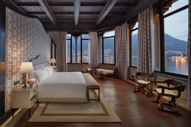 mandarin oriental lago di como penthouse bedroom