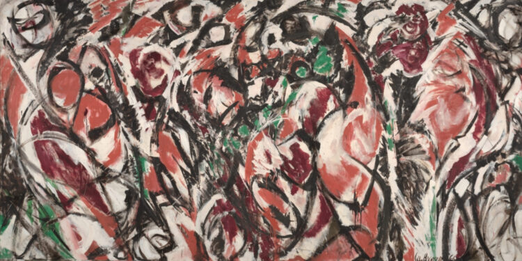 Lee Krasner, Celebration, 1960, huile sur toile, 234,3 x 468,6 cm, © ADAGP, Paris